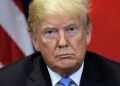 Mandatory Credit: Photo by Evan Vucci/AP/REX/Shutterstock (9896574k)
President Donald Trump listens as he meets with Japanese Prime Minister Shinzo Abe at the Lotte New York Palace hotel during the United Nations General Assembly, in New York
Trump, New York, USA - 26 Sep 2018