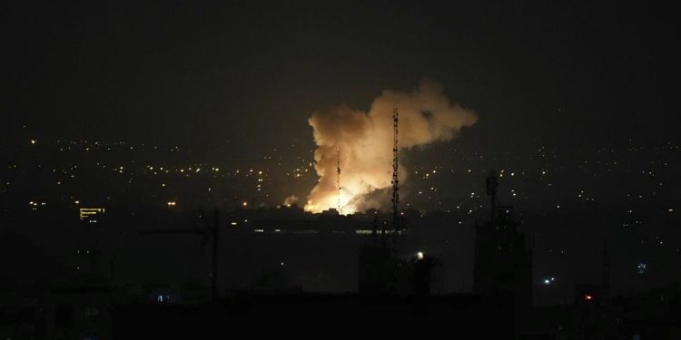 Smoke rises after an explosion in Tehran, Iran, Friday, June 13, 2025. Israel attacked Iran's capital early Friday, with explosions booming across Tehran.(AP Photo/Vahid Salemi)