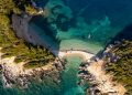 Best beaches in Albania and Europe. Ksamil Island on the Albanian Riviera. Drone photos of the best beaches in the world.