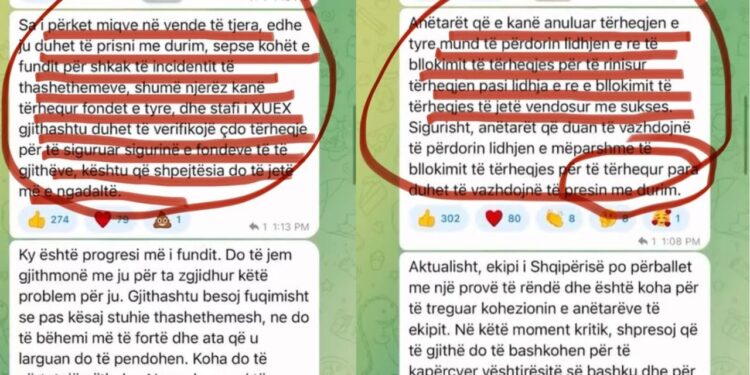 “Hakerët godasin, prisni me qetësi për kompensimin” / Skemat piramidale online: Braçe publikojnë mesazhet nga grupi në Telegram, krimi i mashtrimit dhe grabitjes po realizohet!”