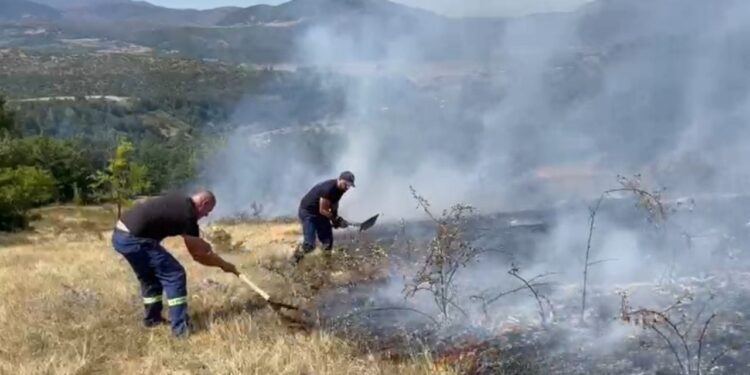 Zjarri shpërthen në fshatin Brate në Kukës, flakët kërcënojnë Malin e Gjallicës.