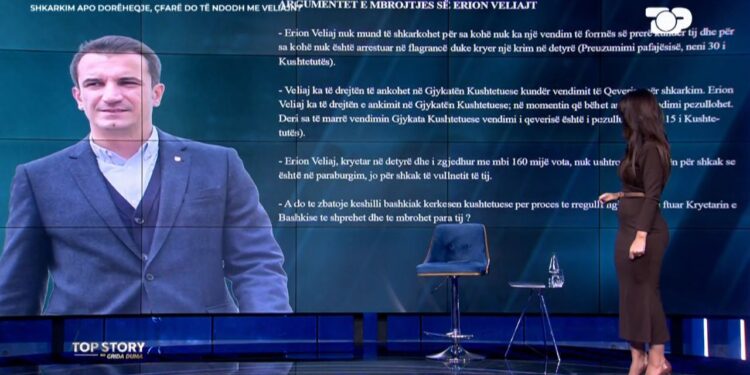 Avokatët e Erion Veliajt flasin në Top Story: Ja arsyet pse kryebashkiaku nuk mund të largohet.