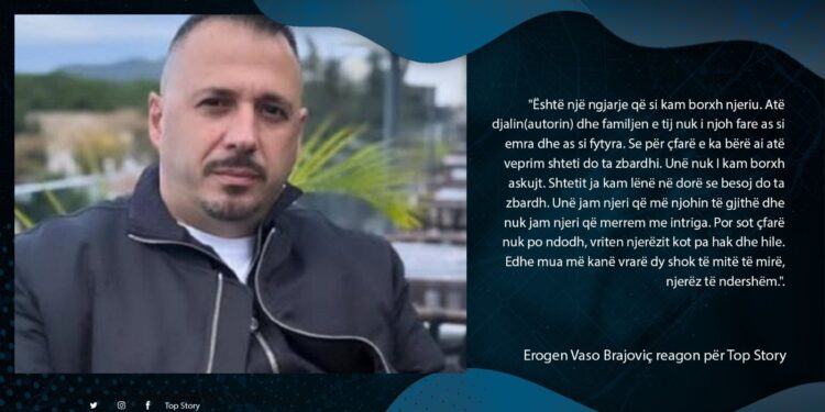 Ekskluzive: Erogen Vaso flet për Top Story: Nuk merrem me intrigat, nuk kam borxh askujt, shteti të zbardhë situatën.