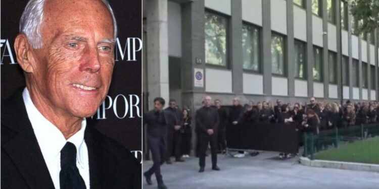 Funerali i Giorgio Armanit, mijëra njerëz në radhë për t'i bërë nderimet e fundit.
