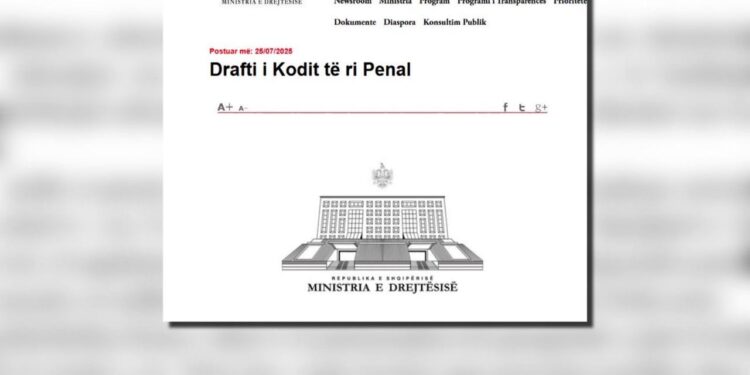 Kodi Penal i ri, kritika të shumta në rrjetet sociale për draftin me 952 nene, por sfidat zyrtare janë të pakta.