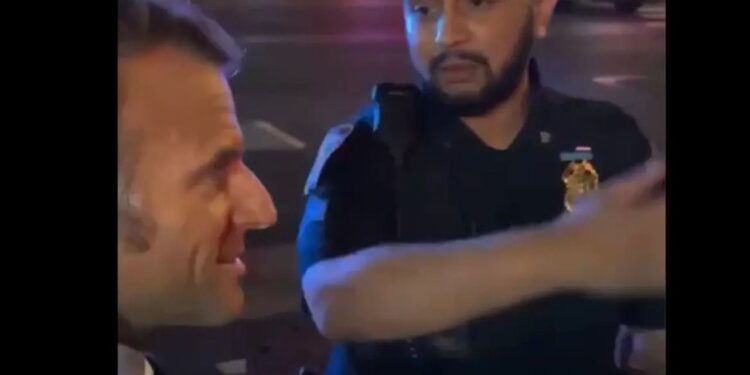 VIDEO/ Policia ndërhyn për shkak të eskortës së Trump, Macron telefonon presidentin: Mendohuni pak, po pres në rrugë për shkak të kalimit tuaj.