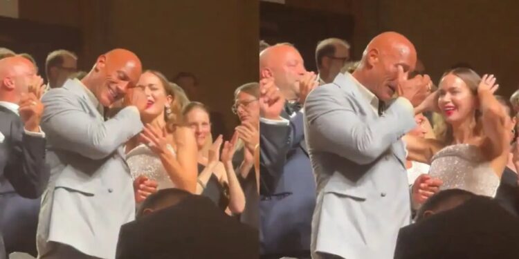 Video/ Dwayne Johnson emocionohet deri në lot në premierën e ‘The Smashing Machine’ në Venecia, nisën zërat për një nominim në Oscar