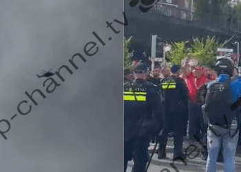 Video-lajm/ Çfarë ndodhi përpara Gjykatës Speciale? Policia holandeze e frikësuar nga shqiptarët, helikopteri fluturon mbi Hagë