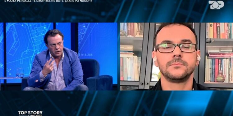"Grida: Nuk do të isha këtu me këtë paletë injorantësh”/ Debati në “Top Story”, Pinderi shpërthen! Vasili: Kush të financoi ty?