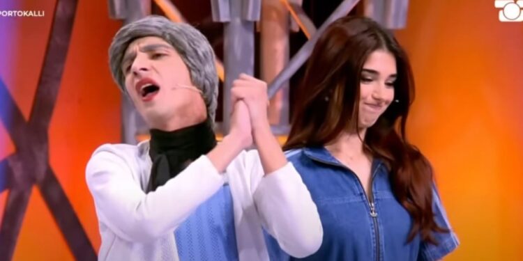 Hilda Kërtalli në “Portokalli”, skeci që bëri bujë me Tajson dhe gjyshen.