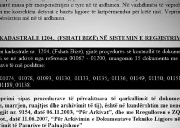 Historiku i brendshëm: Dokumenti ekskluziv që zbuloi në vitin 2019 'ndërhyrjen' në arkivat e pronave në Lalz, por askush nuk veproi.
