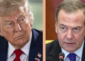Paqebërësi llafazan shpall luftë ndaj Rusisë: Ish-presidenti rus kritikon Trump pas sanksioneve, duke e akuzuar për aleancën me Europën e çmendur.