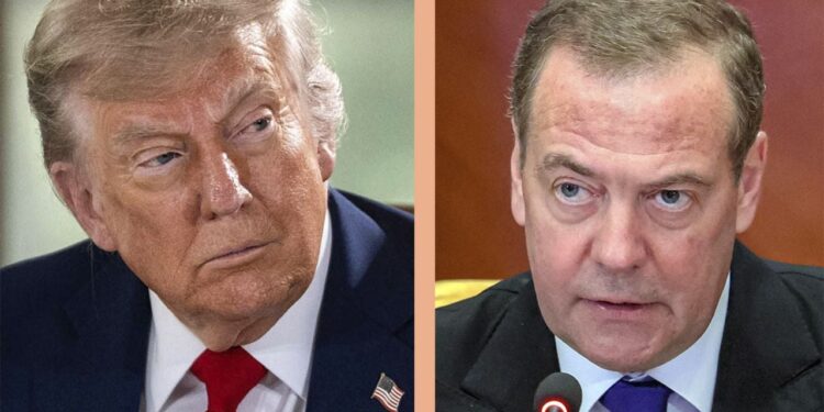 Paqebërësi llafazan shpall luftë ndaj Rusisë: Ish-presidenti rus kritikon Trump pas sanksioneve, duke e akuzuar për aleancën me Europën e çmendur.