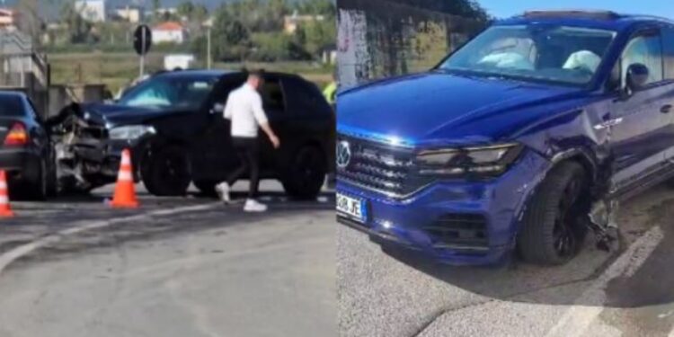 Tre automjete përplasen në rrugën 'Maminas-Gjiri i Lalëzit', dy pasagjerë të plagosur.