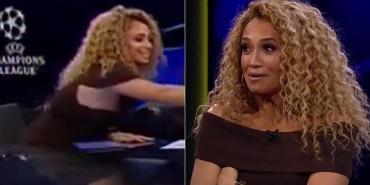 Video/ Incident në studio, fustani i prezantueses që greket gjatë transmetimit live, kamerat e zbulojnë gjithçka.