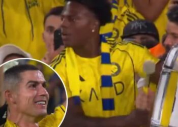 Video: Momente epike në stadium, Cristiano Ronaldo tregon tifozit të tij numër 1 mënyrën e festimit të Al-Nassr.