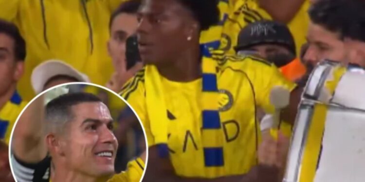 Video: Momente epike në stadium, Cristiano Ronaldo tregon tifozit të tij numër 1 mënyrën e festimit të Al-Nassr.