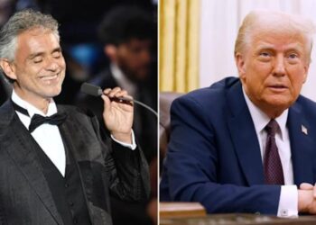 Video/ Trump pranon tenor-in e njohur italian, Andrea Bocelli, i cili këndon për presidentin në Zyrën Ovale.