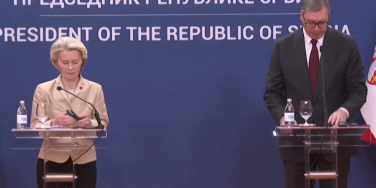 Vuçiqi zhvillon takim me Von der Leyen, diskutojnë gjithashtu për dialogun ndërmjet Kosovës dhe Serbisë.