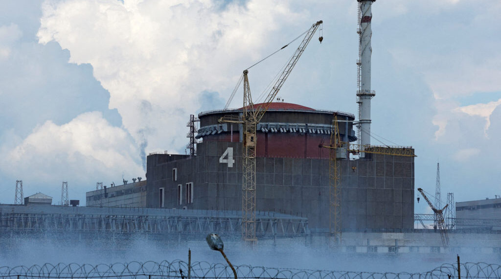FILE PHOTO: A view shows the Zaporizhzhia Nuclear Power Plant in the course of Ukraine-Russia conflict outside the Russian-controlled city of Enerhodar in the Zaporizhzhia region, Ukraine August 4, 2022. REUTERS/Alexander Ermochenko//File Photo