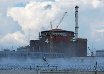 FILE PHOTO: A view shows the Zaporizhzhia Nuclear Power Plant in the course of Ukraine-Russia conflict outside the Russian-controlled city of Enerhodar in the Zaporizhzhia region, Ukraine August 4, 2022. REUTERS/Alexander Ermochenko//File Photo