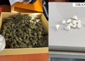 Arrestohet 25-vjeçari në Tiranë, kapet me 800 gr kanabis dhe kokainë në apartament