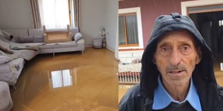 Banesa në Mat përmbytet; 8 anëtarë të një familjeje evakuohen, kryefamiljari: Uji ka mbuluar gjithçka brenda.