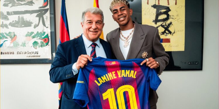 Barcelona, Joan Laporta për Yamal: Është një talent i shkëlqyer, kërkon mbrojtje.