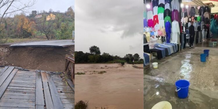 Dëmet nga përmbytjet, vështirësi në të gjithë vendin për shkak të shiut të vazhdueshëm.