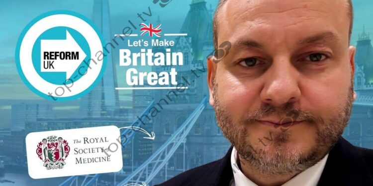 Ekskluzive: Mjeku shqiptar i bashkohet partisë anti-emigrantë "Reform UK" të Nigel Farage, pasi PS nuk e nominon për deputet.