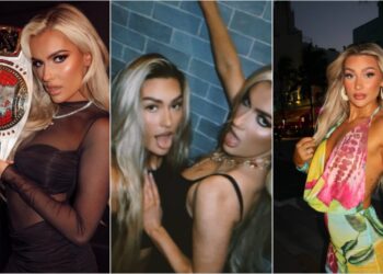 Foto/ Dy yjet e WWE imitojnë Kim Kardashian dhe Megan Fox më tërheqëse se kurrë në postimin e tyre të fundit.