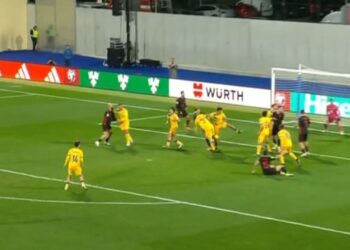 Live Andorra-Shqipëri: Traversa pengon Gjimshitin, pjesa e parë mbyllet pa gola.