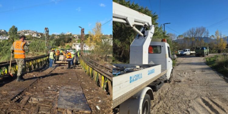 Situata në Sarandë pas reshjeve përmirësohet, fillon riparimi i dëmttimeve në argjinaturën e lumit Bistrica
