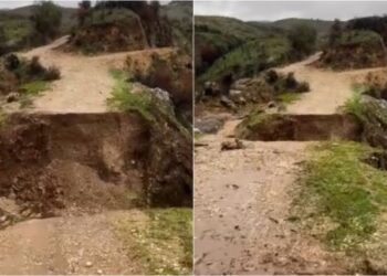 Ura që lidhte tri fshatra në Delvinë është shembur, banorët tani të izoluar.