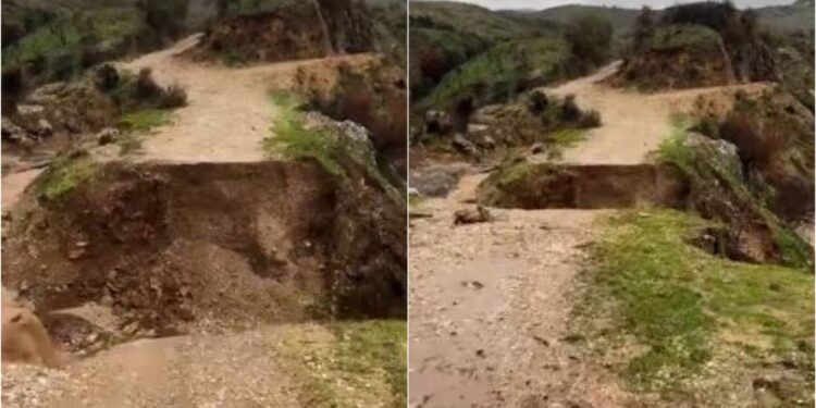 Ura që lidhte tri fshatra në Delvinë është shembur, banorët tani të izoluar.