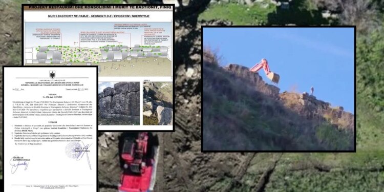 Buldozerët në Finiq: Arkeologu e cilëson si skandal! Ministria e familiarizon si restaurim.