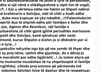 Në mes të dhimbjes dhe revoltës: Nëna e Shpatit mbështet publikisht Selvijen.