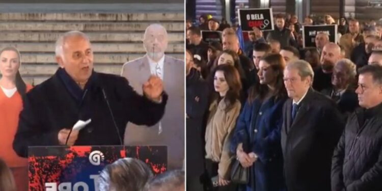 Protesta e organizuar nga Berisha: ‘Tradhti kombëtare’, një protestues thotë për dhëndrin e Trump: Është një vegël e Serbisë e shitur nga...