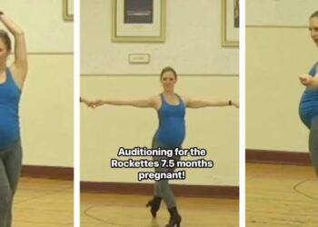 Rockette me taka gjatë muajit të tetë të shtatzënisë bëhet virale