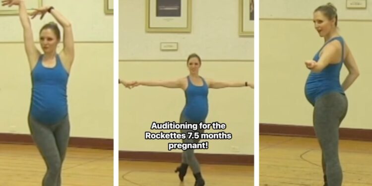 Rockette me taka gjatë muajit të tetë të shtatzënisë bëhet virale