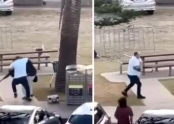 Të shtëna të vazhdueshme, viktima të shtrira në tokë/ Si njëri nga autorët humbi armën, ndërsa tjetri vazhdon me sulmin (VIDEO)