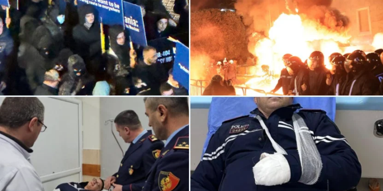 Kryeministri Rama përgjigjet pas protestës së dhunshme të opozitës: Shteti nuk i dorëzohet dhunës dhe vandalizmit, mbështetje për policët e lënduar.