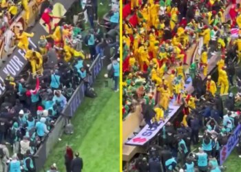 Pemjet tregojnë se tifozët e Senegalit dhe policia përballen, dhuna përshkallëzohet edhe brenda fushës