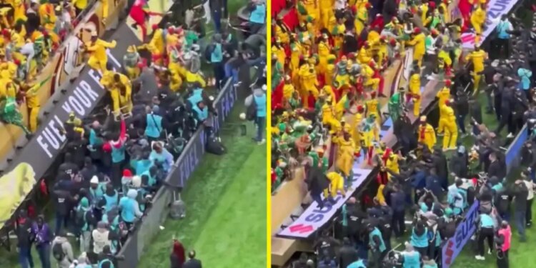 Pemjet tregojnë se tifozët e Senegalit dhe policia përballen, dhuna përshkallëzohet edhe brenda fushës