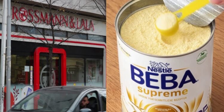 “Quajtur qumësht me baktere për bebet/ Rrezikshmëria për shëndetin, por 'Rossmann&Lala' në Tiranë dhe Kosovë ka shitur 744 kuti”
