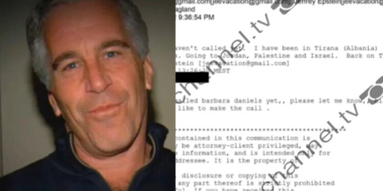 Shqipëria nën hetim në dosjen "Epstein": TCH merr në dorë emailin e ish-diplomatit evropian: Isha në Tiranë, vajza të jashtëzakonshme.