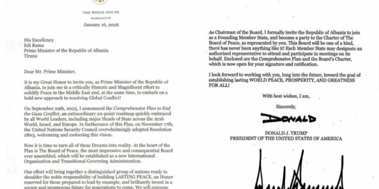 Shqipëria si një nga shtetet e themelimit të Bordin të Paqes; Kryeministri Rama ndan ftesën e Donald Trump: Do të bëj gjithçka për…