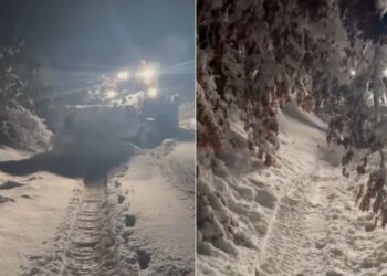 Situata nga dëbora: Rrugët Elbasan-Labinot Mal dhe Zavalinë kalohen vetëm me zinxhirë, temperatura pritet të arrijë deri në -6 gradë.