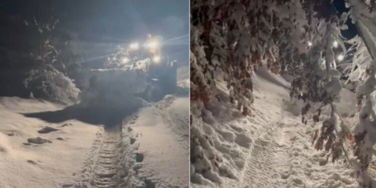 Situata nga dëbora: Rrugët Elbasan-Labinot Mal dhe Zavalinë kalohen vetëm me zinxhirë, temperatura pritet të arrijë deri në -6 gradë.