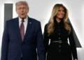 Video/ E veshur në të zeza dhe me dorën e Trump, Melania shpërfaqet e jashtëzakonshme në premierën e filmit të saj.